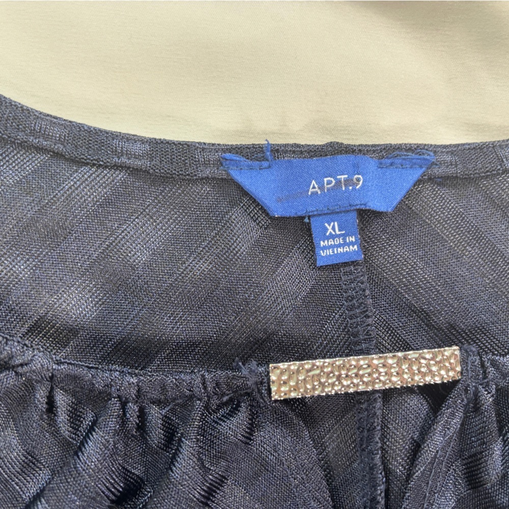 Apt. 9 Blue Blouse with Gold Detail.    Lot J